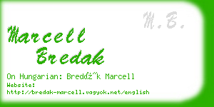 marcell bredak business card